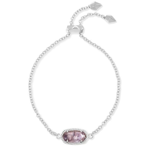 Kendra Scott Elaina Silver Adjustable Chain Bracelet In Amethyst Meigs Jewelry Tahlequah, OK