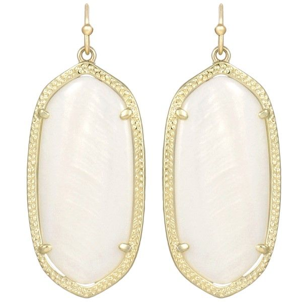 Kendra Scott Elle Gold Drop Earrings In White Pearl Meigs Jewelry Tahlequah, OK