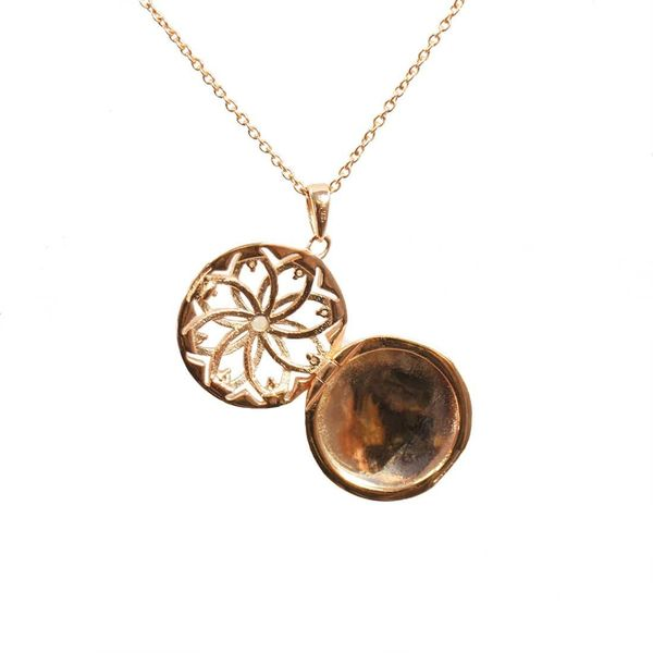 Rose Gold Plated Helen Locket Necklace Image 2 Meigs Jewelry Tahlequah, OK