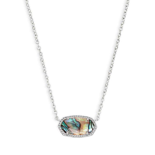 Kendra Scott Elisa Silver Pendant Necklace In Abalone Shell Meigs Jewelry Tahlequah, OK