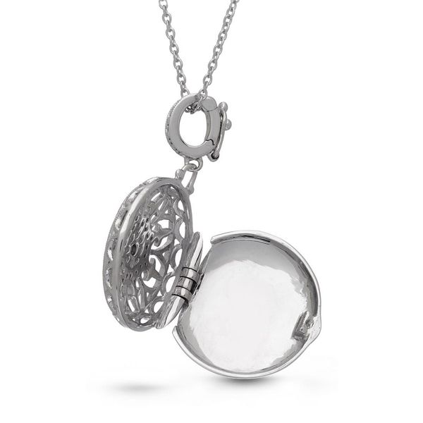 Sterling Silver Beatrice Locket Necklace Image 2 Meigs Jewelry Tahlequah, OK