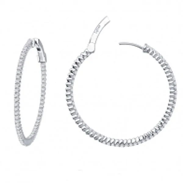 Lafonn Simulated Diamond In/Out Hoops Meigs Jewelry Tahlequah, OK