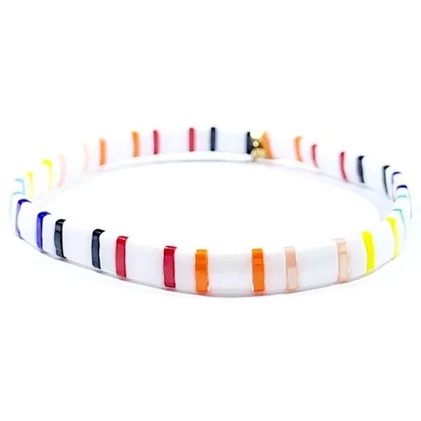 Caryn Lawn White Rainbow Bracelet Meigs Jewelry Tahlequah, OK