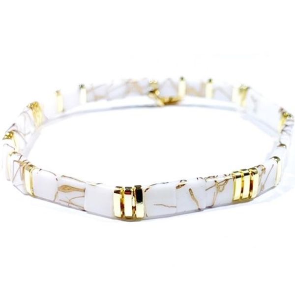 Caryn Lawn Splatter White Bracelet Meigs Jewelry Tahlequah, OK