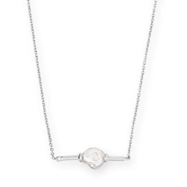 Kendra Scott Emberly Bright Silver Pendant Necklace In Pearl Meigs Jewelry Tahlequah, OK