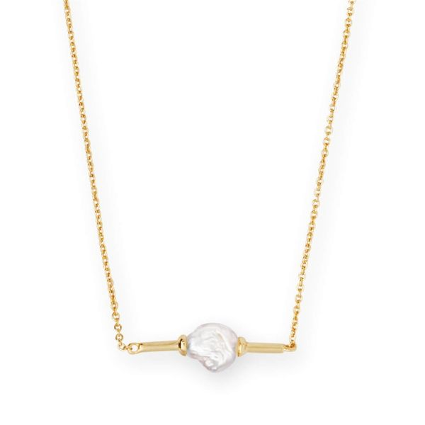 Kendra Scott Emberly Gold Pendant Necklace In Pearl Meigs Jewelry Tahlequah, OK