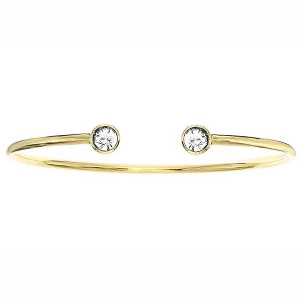 Gold Tone Clear Crystal Bangle Meigs Jewelry Tahlequah, OK