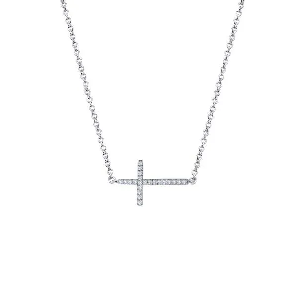 Lafonn Sideways Cross Necklace Meigs Jewelry Tahlequah, OK