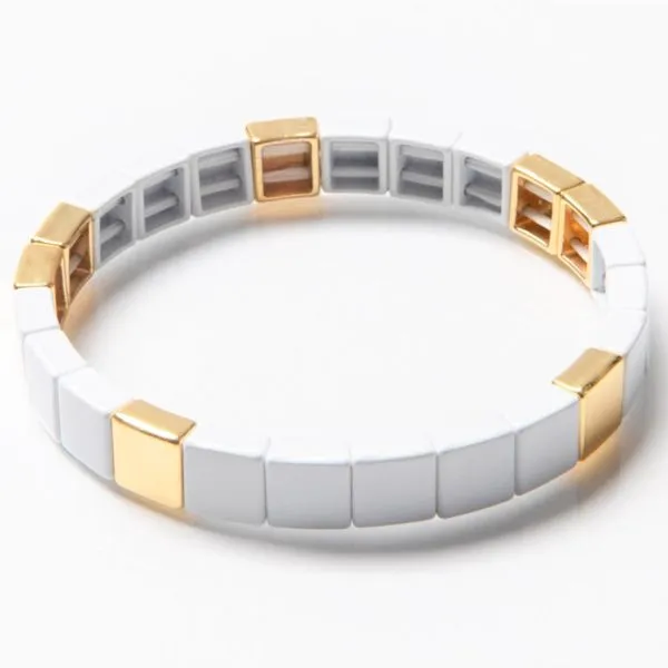 Caryn Lawn White and Gold Bracelet Meigs Jewelry Tahlequah, OK