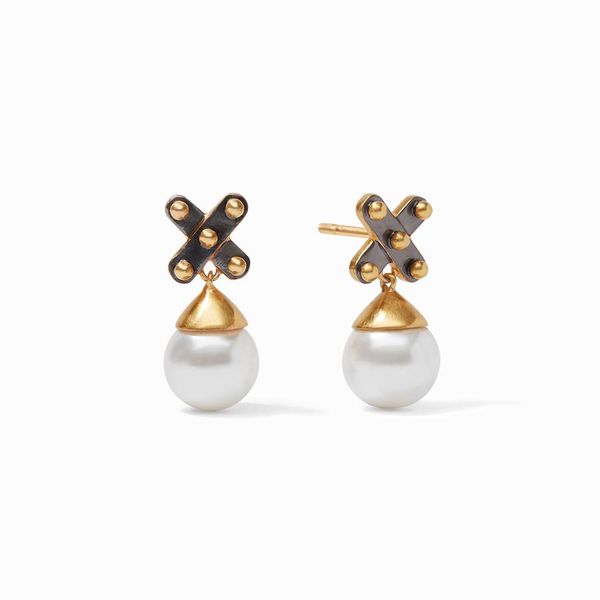 Julie Vos 'X' with Pearl Earrings Meigs Jewelry Tahlequah, OK