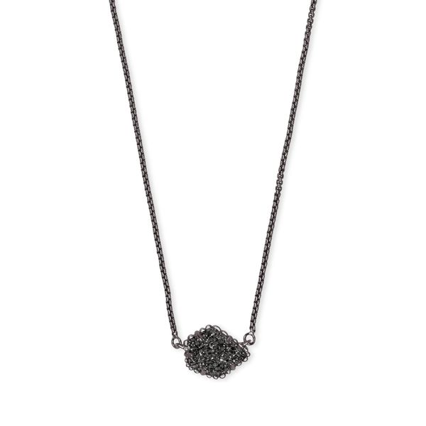 Kendra Scott Gunmetal Black Drusy Tess Necklace Meigs Jewelry Tahlequah, OK