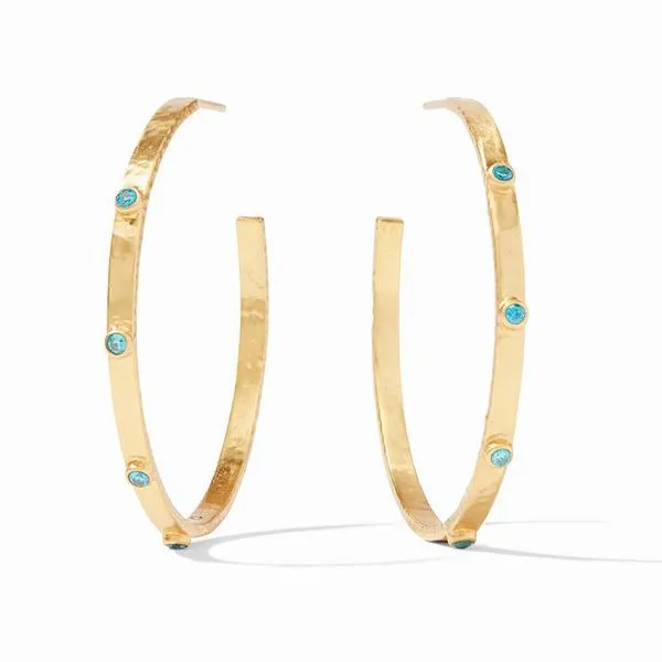 Julie Vos Crescent Stone Hoop Earrings Meigs Jewelry Tahlequah, OK
