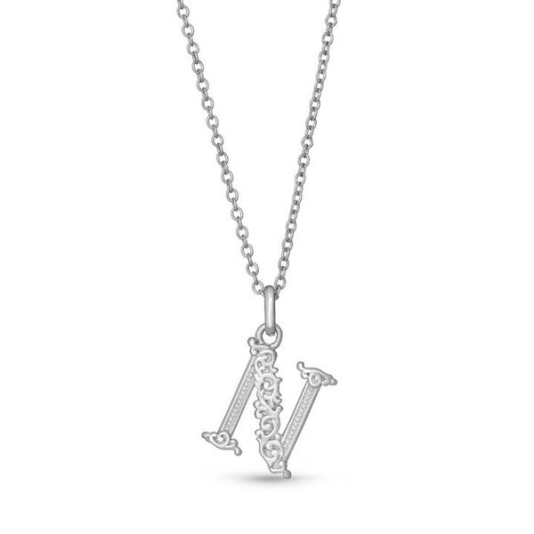 Sterling Silver Letter N Necklace Meigs Jewelry Tahlequah, OK