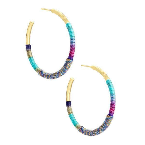 Kendra Scott Masie Hoop Mint Mix Threaded Hoop Earrings Meigs Jewelry Tahlequah, OK