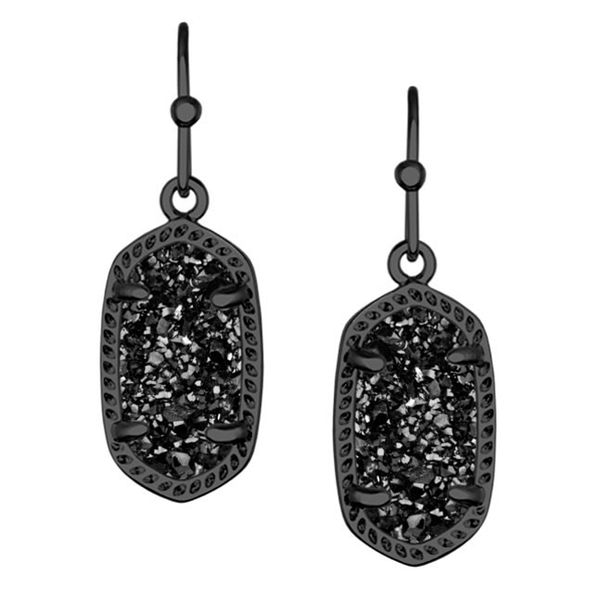 Kendra Scott Lee Black Drusy Dangle Earrings Meigs Jewelry Tahlequah, OK