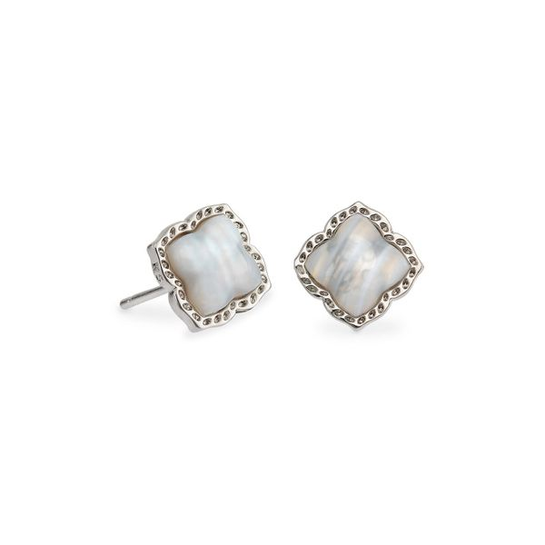 Kendra Scott Mallory Gray Agate Stud Earrings Meigs Jewelry Tahlequah, OK