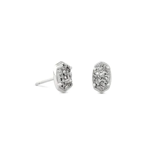 Kendra Scott Emilie Platinum Drusy Stud Earrings Meigs Jewelry Tahlequah, OK