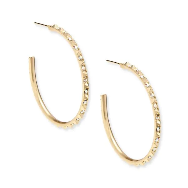 Kendra Scott Goldtone Veronica Crystal Hoop Earrings Meigs Jewelry Tahlequah, OK