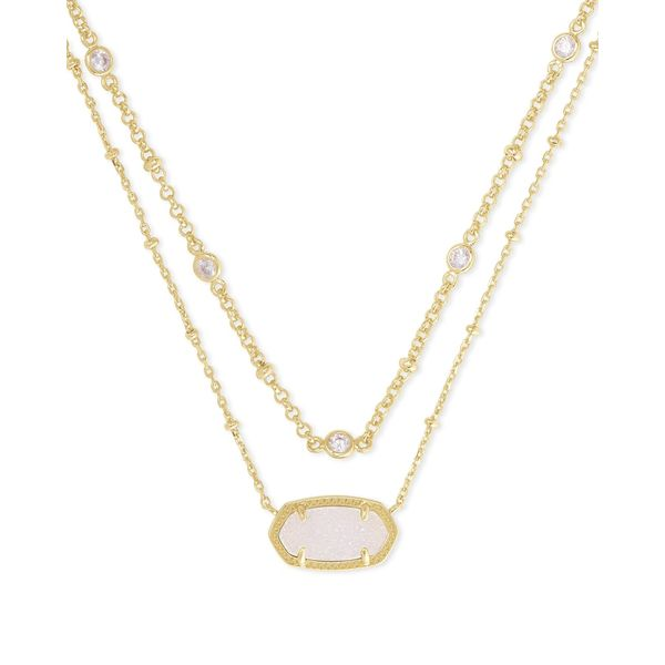 Kendra Scott Elisa Multi Strand Iridescent Drusy Necklace Meigs Jewelry Tahlequah, OK