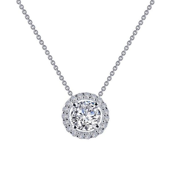 Lafonn Simulated Diamond Round Halo Necklace Meigs Jewelry Tahlequah, OK