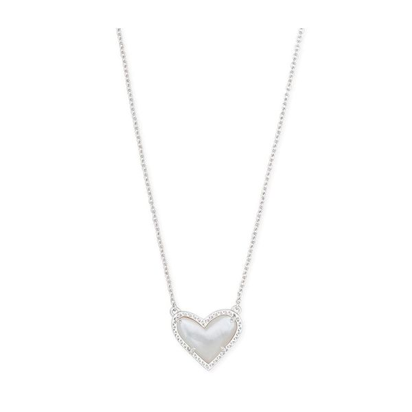 Kendra Scott Ari Ivory Mother of Pearl Heart Necklace Meigs Jewelry Tahlequah, OK