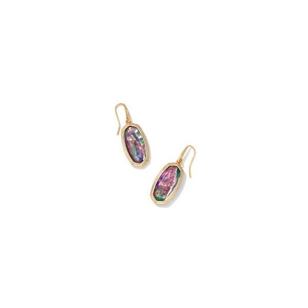 Kendra Scott Framed Dani Gold Drop Earrings In Lilac Abalone Meigs Jewelry Tahlequah, OK
