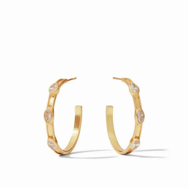 Julie Vos Monaco Crystal Hoop Earrings-Large Meigs Jewelry Tahlequah, OK