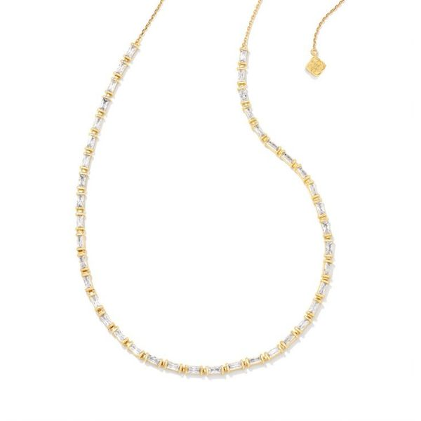 Kendra Scott Juliette Gold Strand Necklace in White Crystal Meigs Jewelry Tahlequah, OK