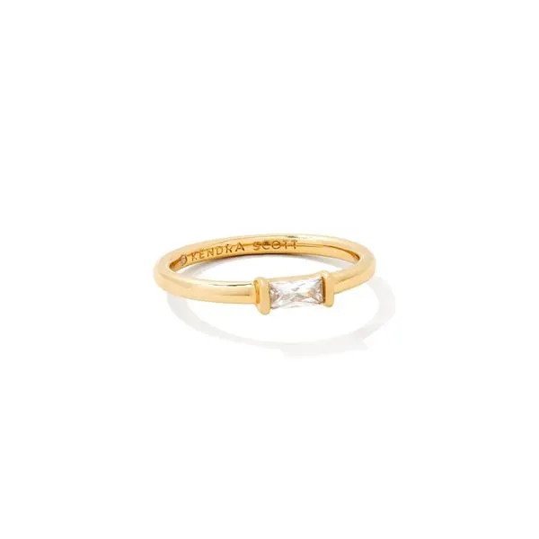 RHOD WHITE CRYSTAL JULIETTE RING SZ8 Meigs Jewelry Tahlequah, OK