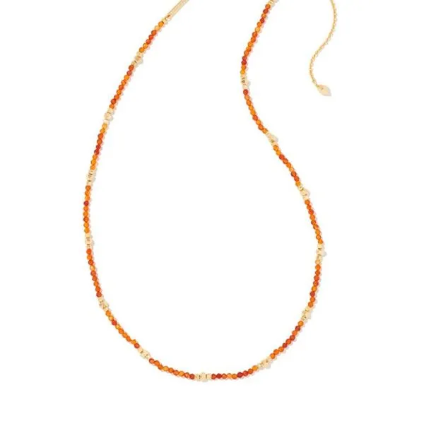Kendra Scott Thin Beaded Orange Necklace Gameday Meigs Jewelry Tahlequah, OK