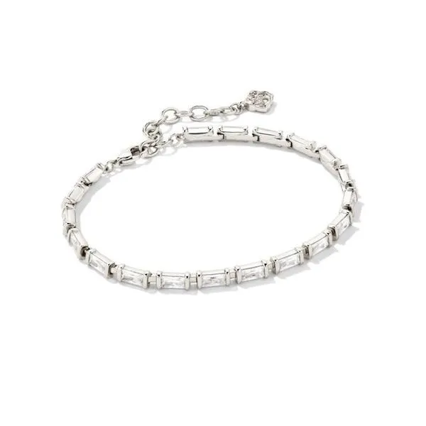 Kendra Scott Juliette Silver Delicate Chain Bracelet in White Crystal Meigs Jewelry Tahlequah, OK
