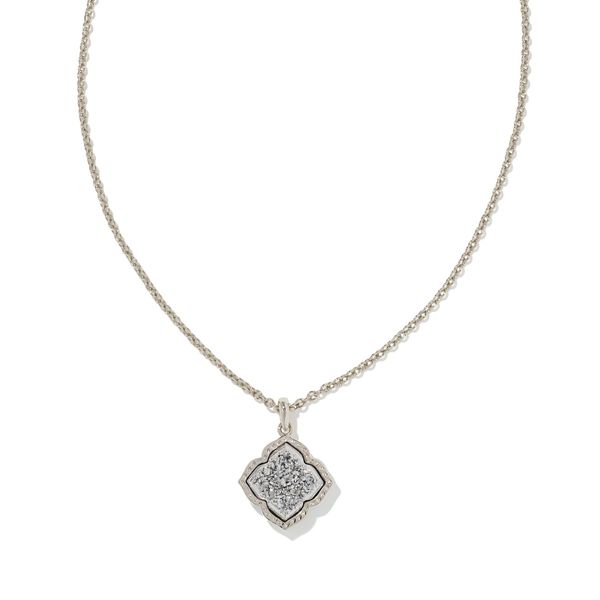 Kendra Scott Rhodium Plated Iridescent Drusy Necklace Meigs Jewelry Tahlequah, OK