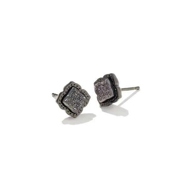 Kendra Scott Mallory Gunmetal Black Stud Earrings Meigs Jewelry Tahlequah, OK