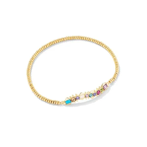 Devin Gold Crystal Stretch Bracelet in Pastel Mix Meigs Jewelry Tahlequah, OK