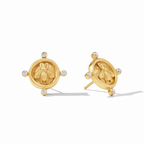 Julie Vos Bee Cameo Stud Earrings Meigs Jewelry Tahlequah, OK