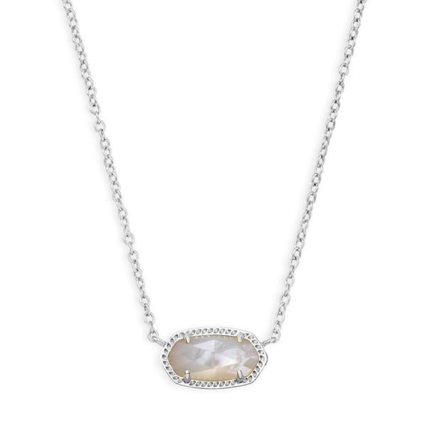 Elisa Silver Short Pendant Necklace In Ivory Mother-Of-Pearl Meigs Jewelry Tahlequah, OK