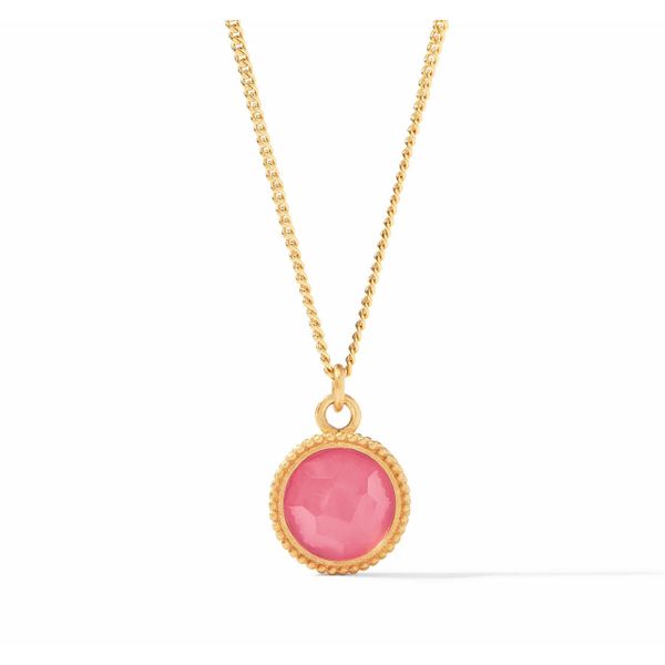 Julie Vos Fleur-de-Lis Solitaire Necklace in Peony Pink Meigs Jewelry Tahlequah, OK