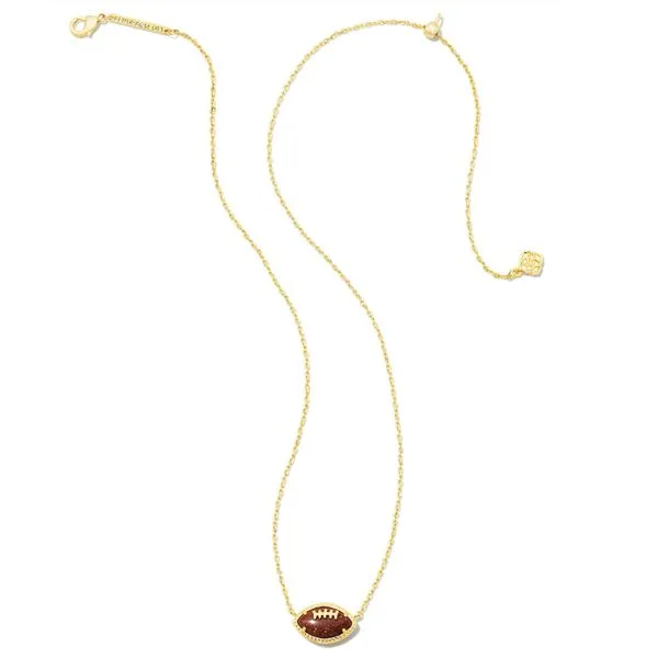 Kendra Scott Yellow Gold Plated Football Necklace Meigs Jewelry Tahlequah, OK