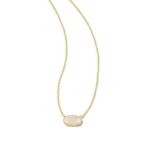 Grayson Gold Pendant Necklace in Iridescent Drusy Meigs Jewelry Tahlequah, OK