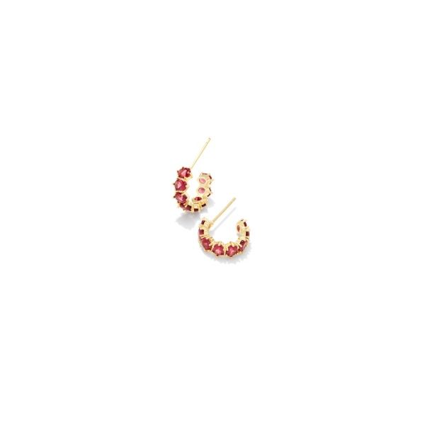 YGP RED CRYST CAILIN HUGGIE EARRING Meigs Jewelry Tahlequah, OK