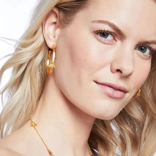 Julie Vos Bee Hoop Earrings Image 2 Meigs Jewelry Tahlequah, OK