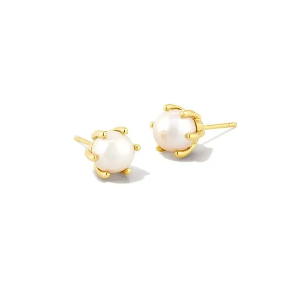 Ashton Gold Pearl Stud Earrings Meigs Jewelry Tahlequah, OK