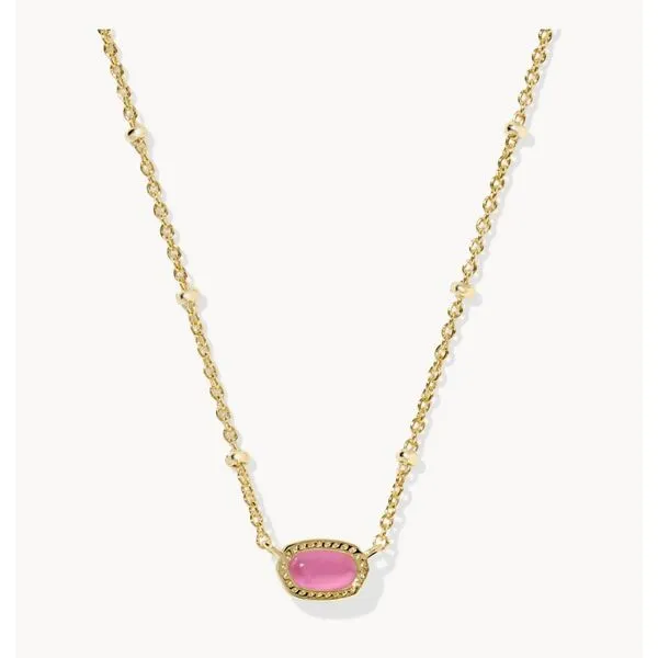 Yellow Gold Mini Elisa Azalea Pendant Necklace Meigs Jewelry Tahlequah, OK