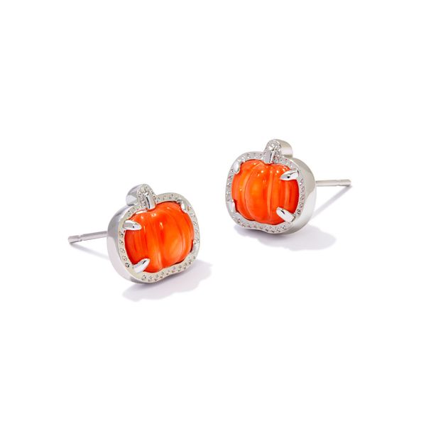 Rose Gold Orange MOP Stud Earrings Meigs Jewelry Tahlequah, OK