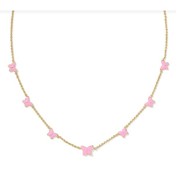 Pink Enamel Lillia Butterfly Necklace Meigs Jewelry Tahlequah, OK