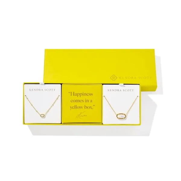 Yellow Gold Plated Ivory Mother of Pearl Elisa Necklace Gift Set of 2 Meigs Jewelry Tahlequah, OK