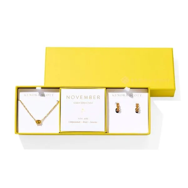 Yellow Gold Golden Yellow Crystal Cailin Birthstone Gift Set Meigs Jewelry Tahlequah, OK