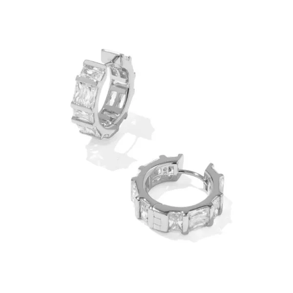 Kendra Scott White CZ Jamie Huggie Earrings Meigs Jewelry Tahlequah, OK