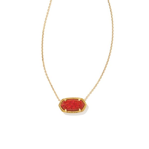Kendra Scott Elisa Red Kyocera Opal Necklace Meigs Jewelry Tahlequah, OK