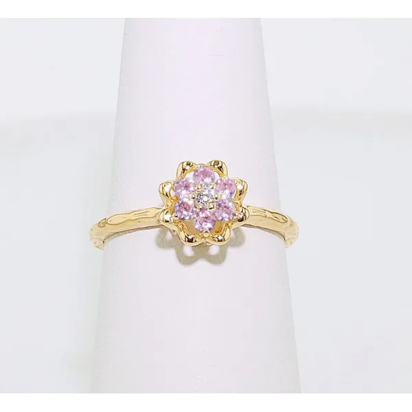 14Kt Gold Filled Synthetic Pink Tourmaline October Birthstone Tulip Ring Meigs Jewelry Tahlequah, OK